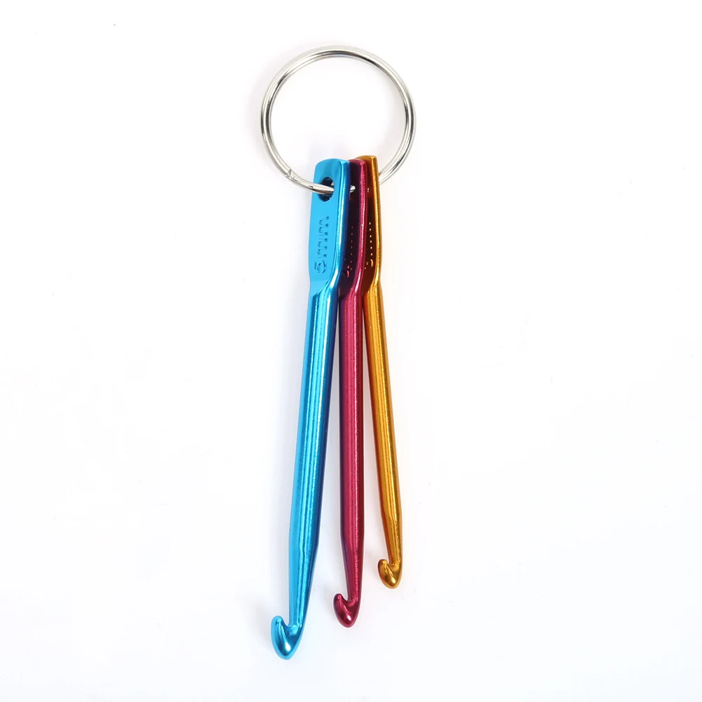 3pcs Blunt Needles Multicolor Aluminium Yarn Knitting Crochet Portable DIY Craft- Knitting Kits Mini for Beginners Adults