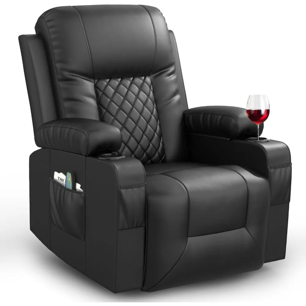 

Recliner Chairs, Massage Rocker with Heated Modern Ergonomic Lounge, 360 Degree Swivel Living Room Lounge Recliners