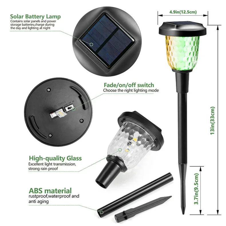 Solar Outdoor Lights Garden Lamps Powered Waterproof Landscape Path Yard Backyard Lawn Patio Decorative LED Lighting solar lights garden light solar decoration light solar spot light