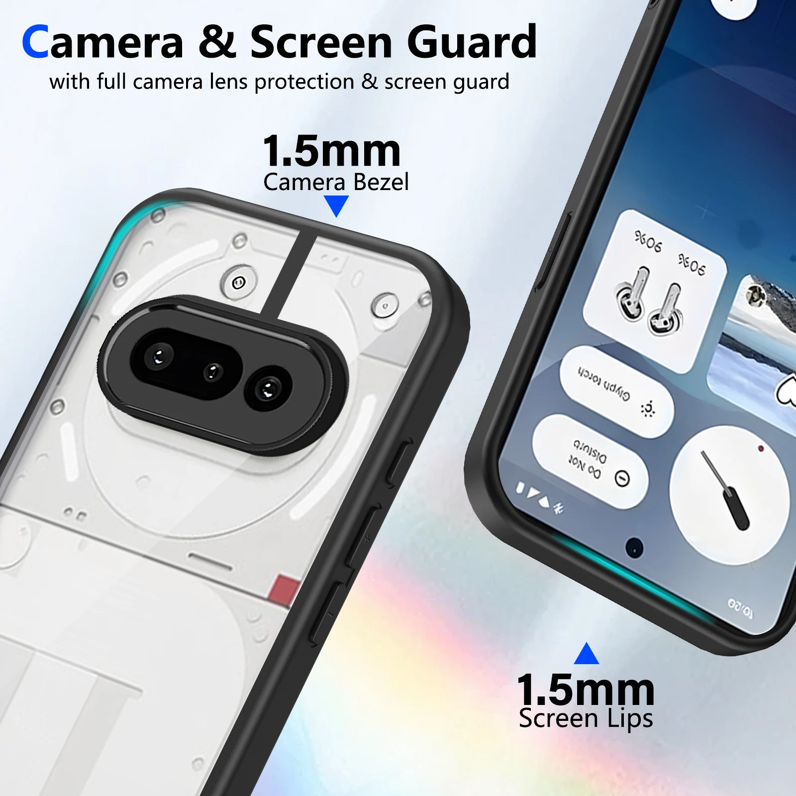 Transparent Shockproof Protective Back Cover Case
