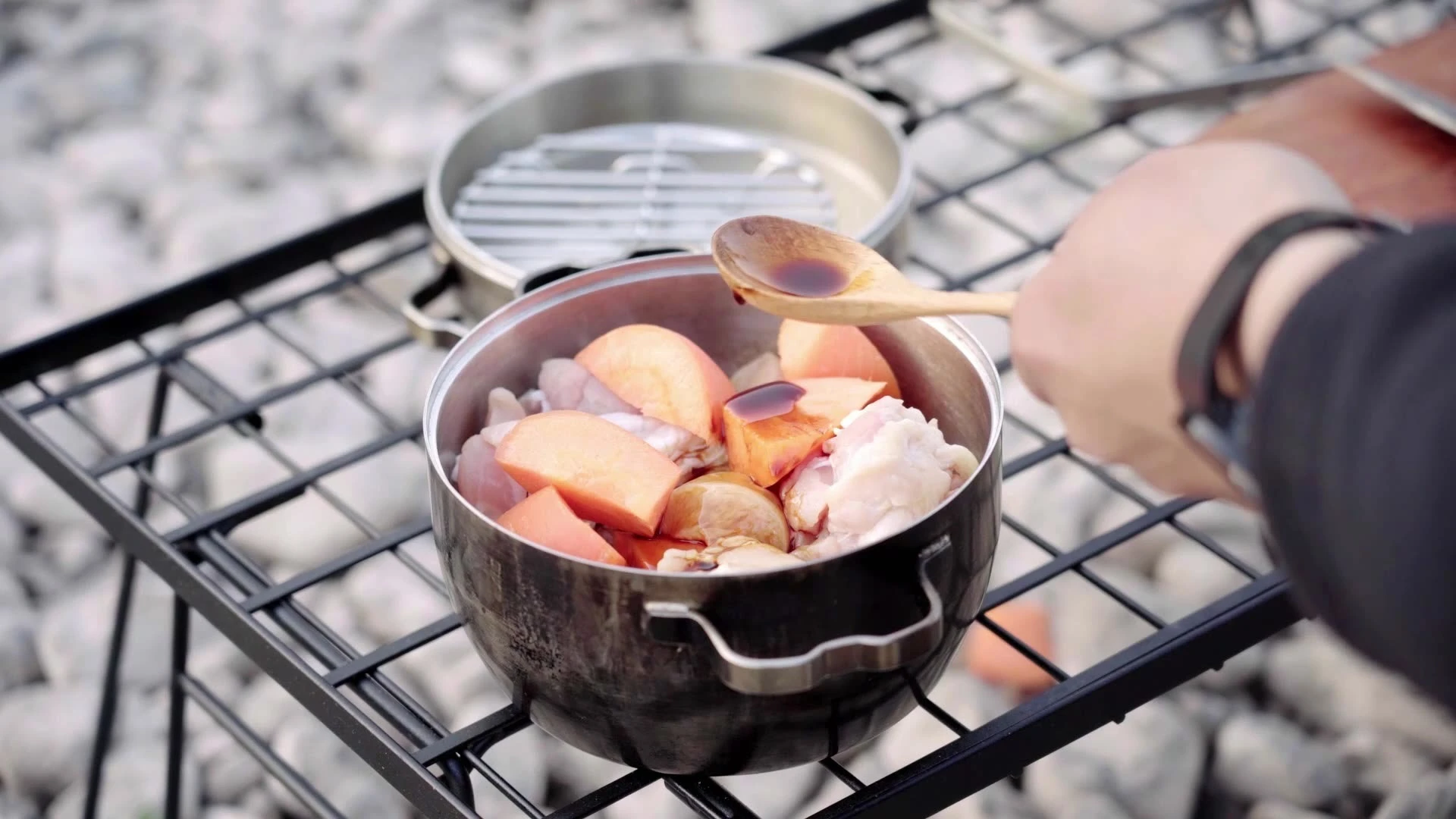 CAMPINGMOON DO-25 Multi functional Thickened 304 Stainless Steel Dutch Pot Cooking Outdoor Camping Picnic Hanging Pot