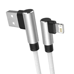 Fast Charge 90 - Degree USB Cable - Extra Long 3M Elbow Charger Data Cord - 3m (WHITE)