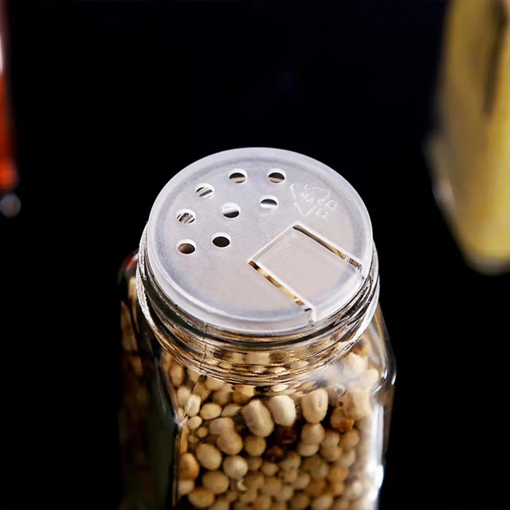 Spice Jar Salt Shaker Clear Leak-proof Glass Pepper Herbs Lid Holes Large  Capacity Seasoning Bottle Restaurant Supplies