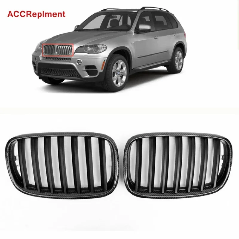 

Carbon Fiber for BMW X5 X6 E70 E71 Front Bumper Grille Grill Single Slat 2007-2013