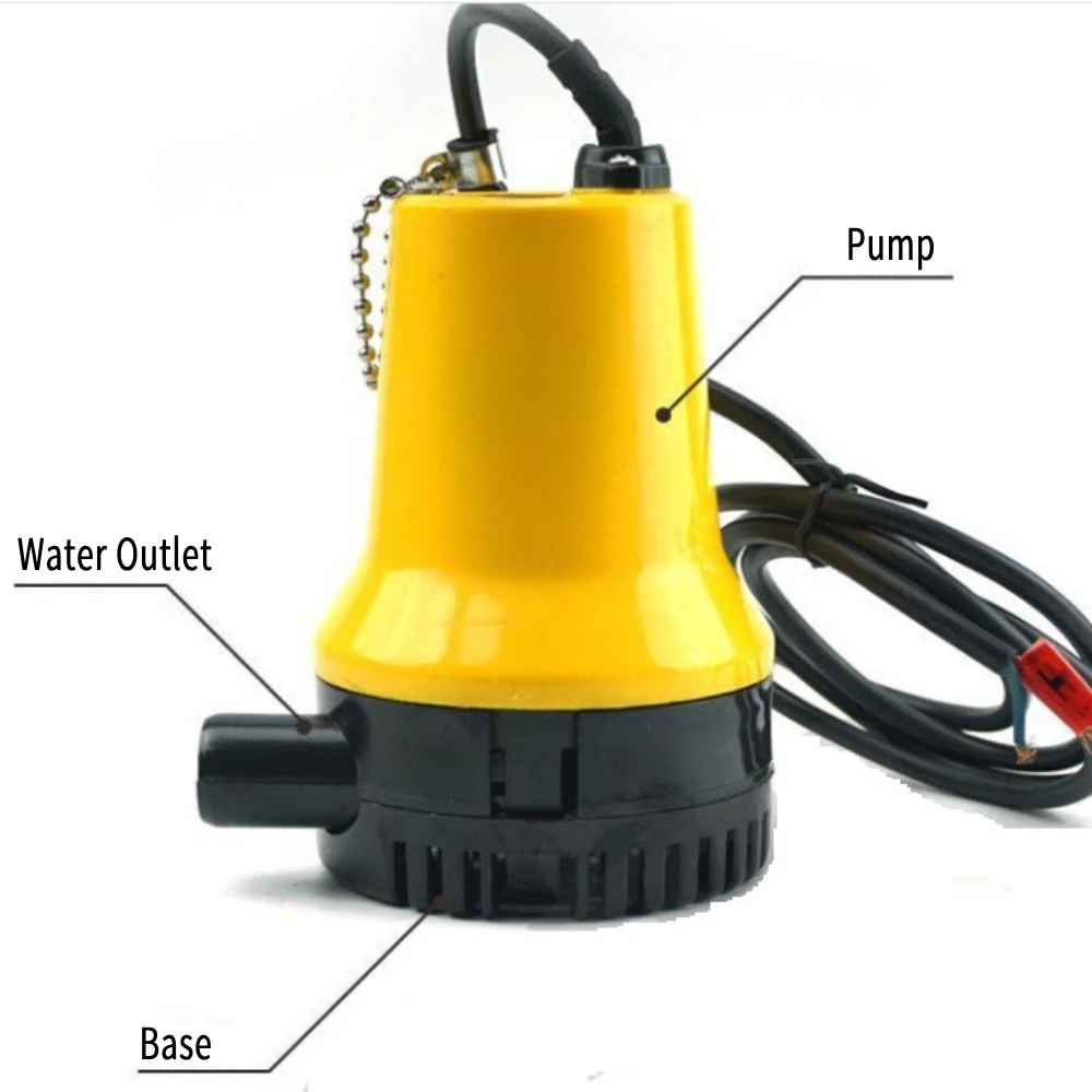 DC 12V/24V Marine Water Bilge Pump 4500L/H 5m