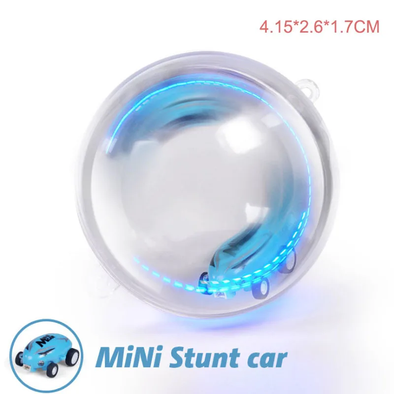 

4.15*2.6*1.7CM Stunt Car Mini high-speed Racing 360-degree Rotation With LED light rechargeable Mini Car For children Gifts
