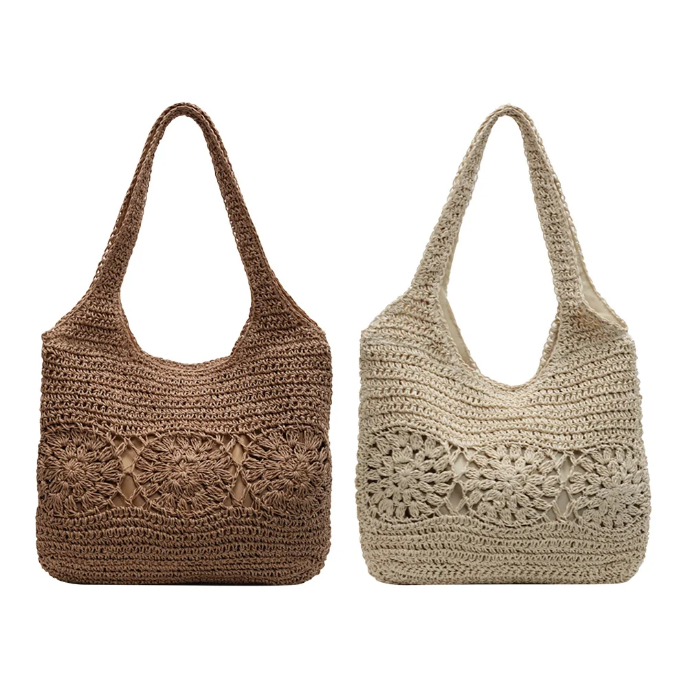 Straw Beach Shoulder Bag for Women Summer Vacation
