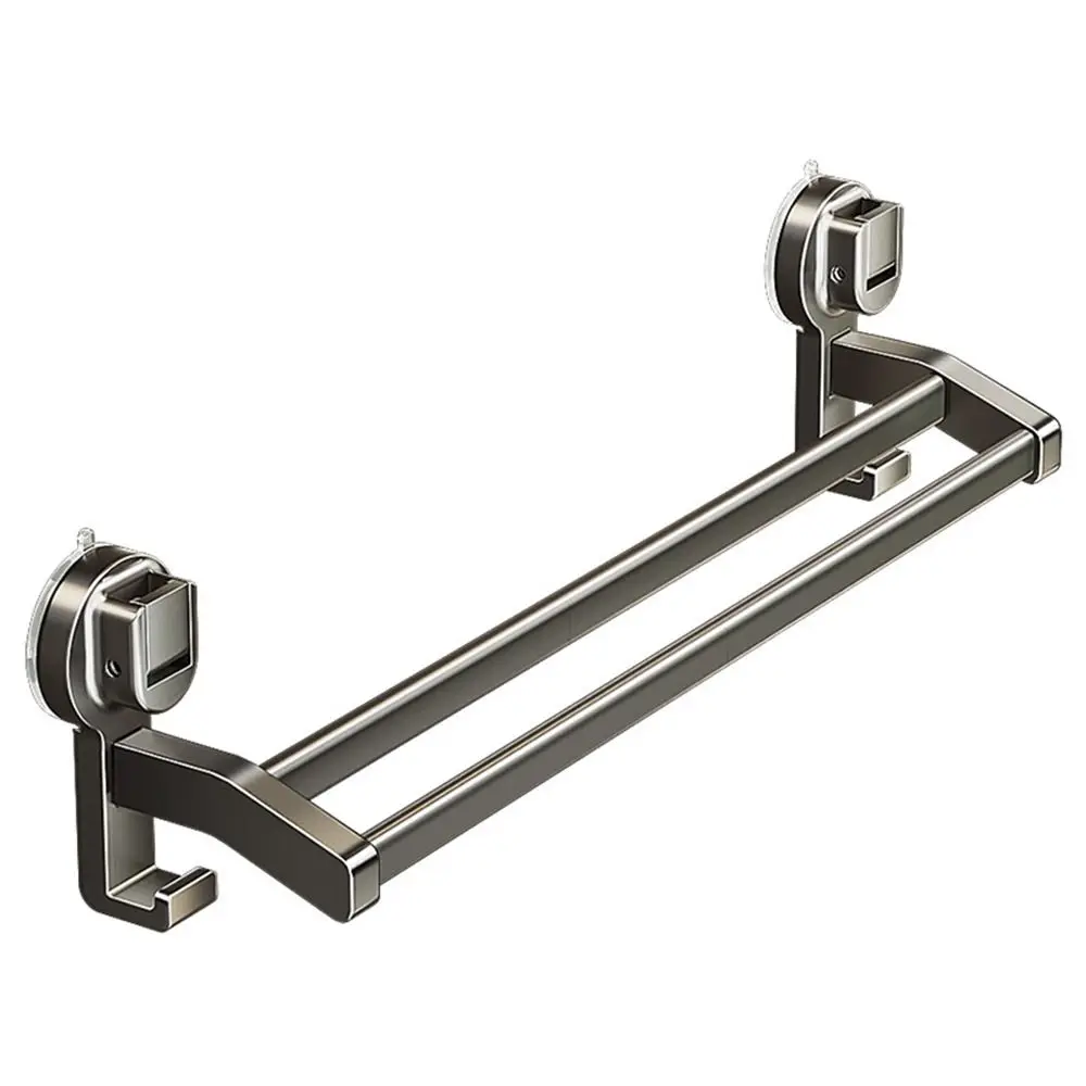 Aluminum Towel Rack 30CM/40CM Suction Cup Towel Storage Hanger Wall Mounted Bathroom Organizer