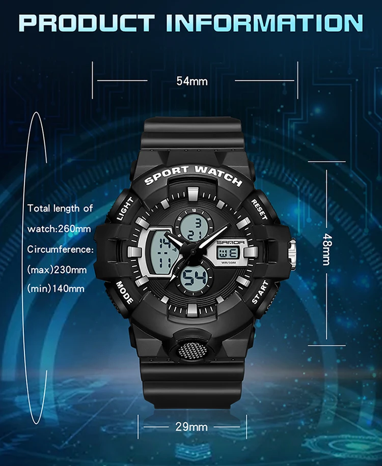 smart heart rate sports watch SANDA G style Top Brand New Sports Men's Watches Luxury Military Quartz Watch Men Wristwatches Waterproof relogio masculino 3131 diving watches for sale