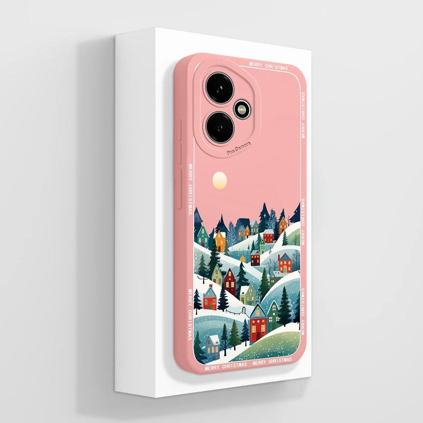 Cute Cat Pattern Soft Silicone Phone Case with Screen Protector - Anti-Slip Shell