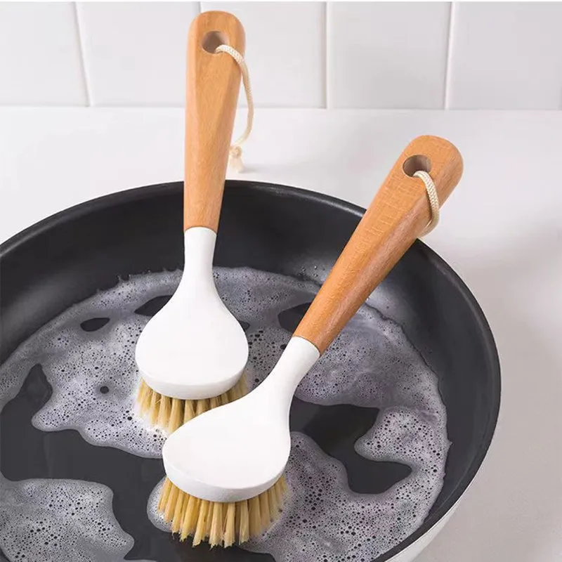 Set of 2 pot brushes, household dishwashing brush for cleaning pots and