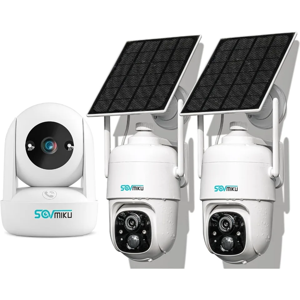 Wireless Solar Security Camera with AI Tracking