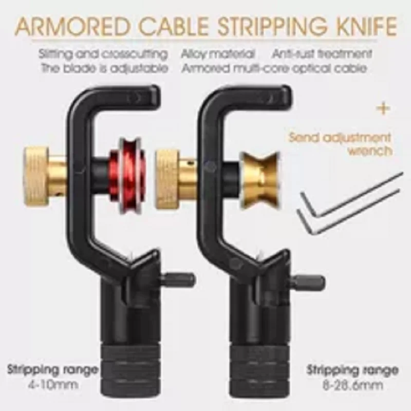 

ACS-2 Armored Wire Stripper 4-10mm & 8-28mm Optical Cable Slitter Fiber Optic Stripping Tool Jacket Slitter Sheath Cutter