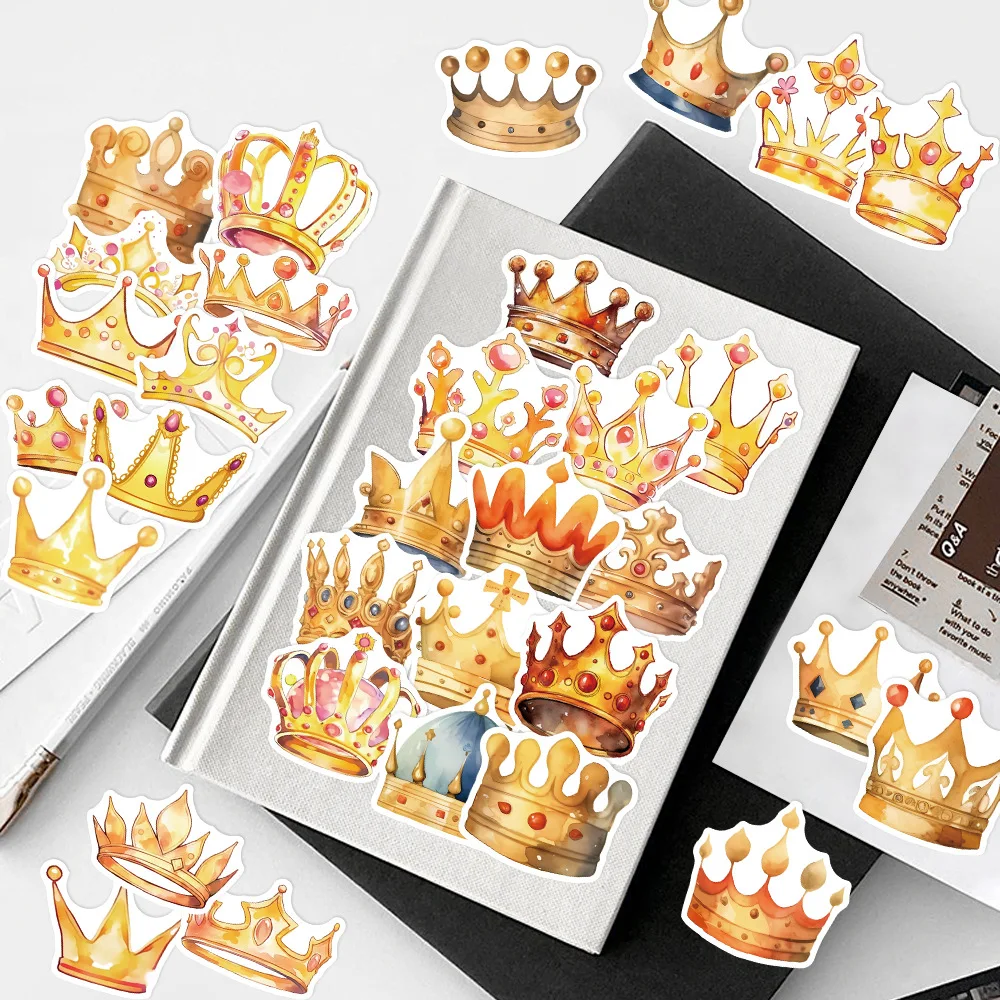 50pcs Crown Series Graffiti Stickers Helmets Desktop Wall Decoration DIY Sticker Pack wall stickers,self adhesive stickers,self adhesive wall stickers