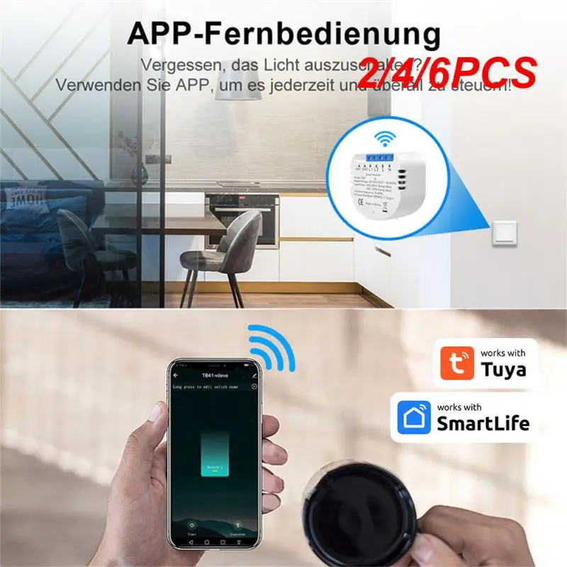 

Умный выключатель Aubess с поддержкой Wi-Fi, 2/4/6 шт.