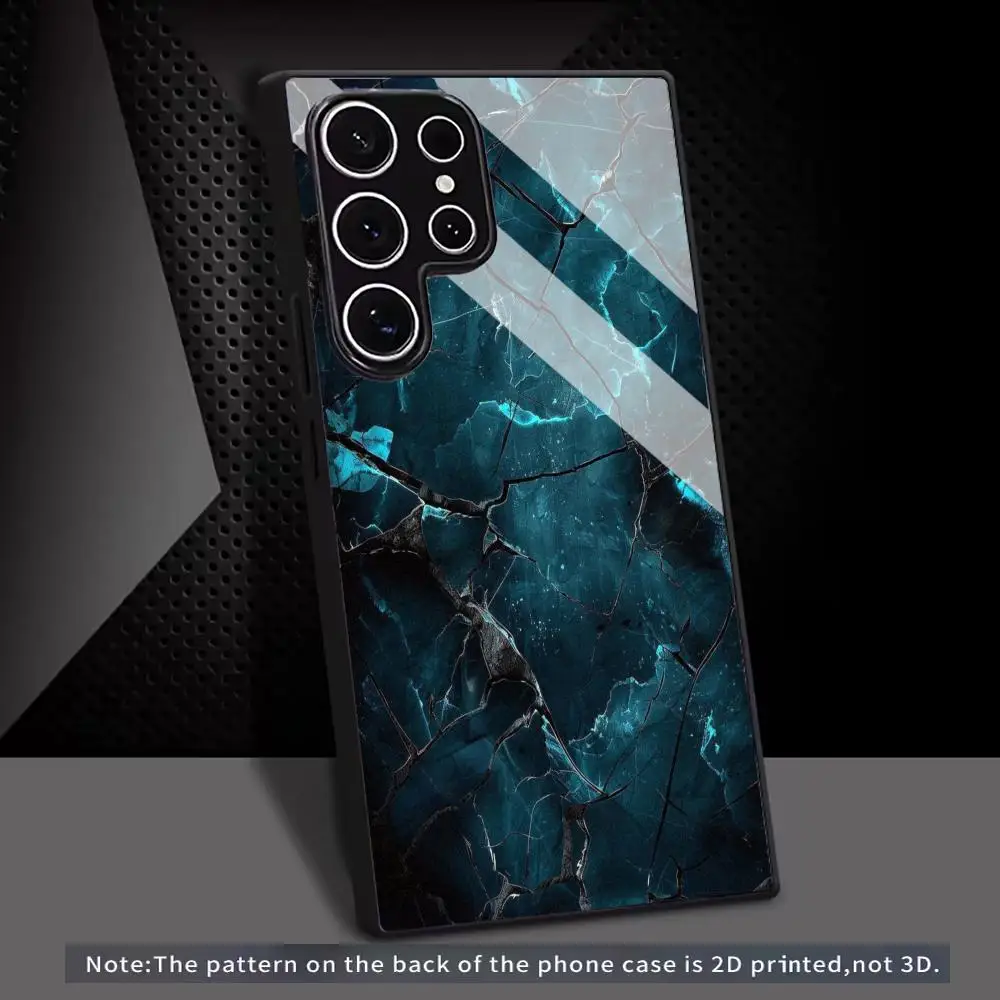 Cool Pattern Frosted Glass Phone Case with Non-Slip Full Cover Design