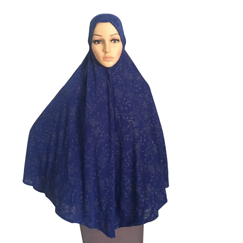 H051 Big size XL100*90cm muslim amira hijab pull on islam scarf head wrap pray headscarf shawl