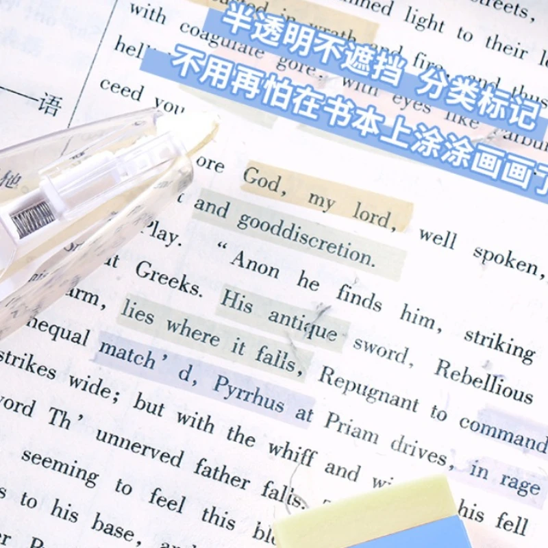 Cute Fluorescent Light Color Press Correction Tape Scrapbook DIY Decoration Diary Notebook Key Content Student Stationery