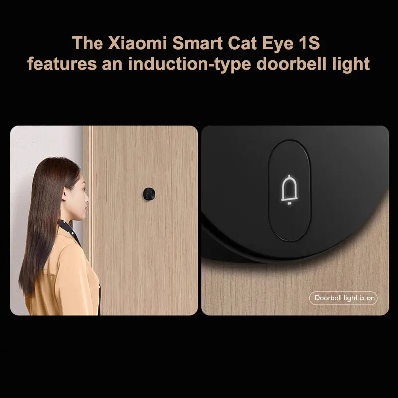Xiaomi Smart Cat Eye 1S protezione di sicurezza schermo IPS da 5 pollici campanello Video 1080P fotocamera HD visione notturna WiFi allarme App