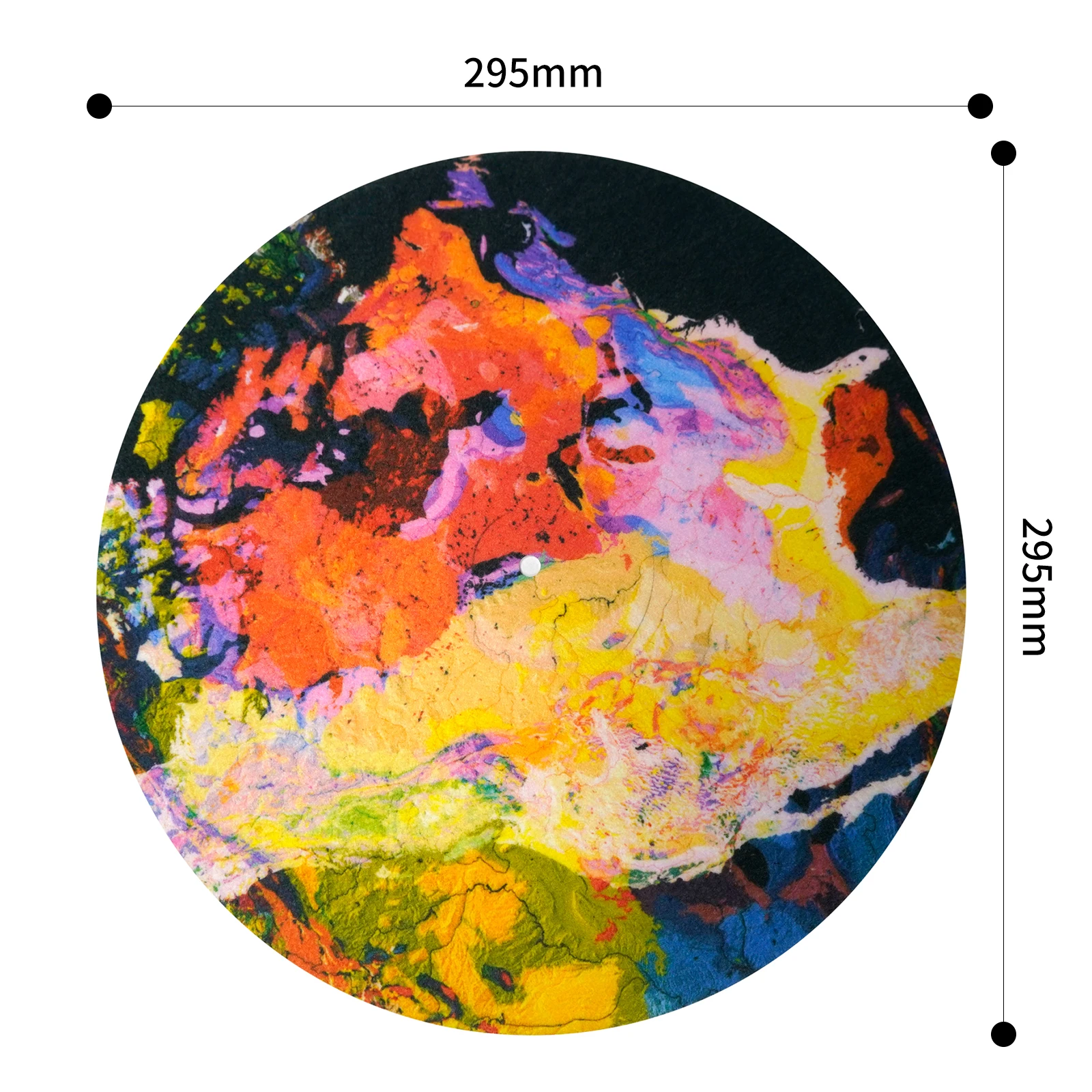 Colorful Anti-Static Felt Slipmat for Turntable Vinyl Records, 12-inch