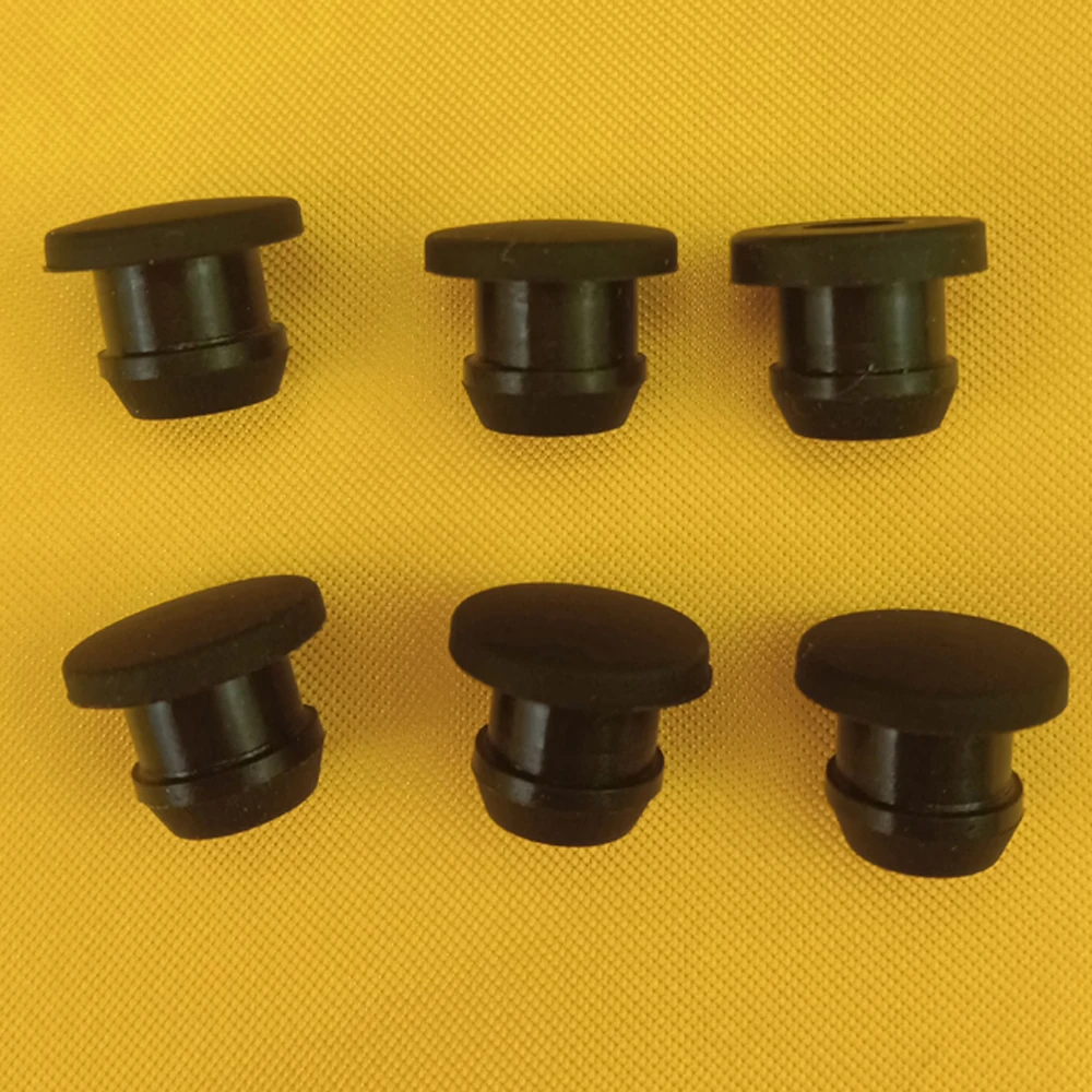 2.5-50.6mm Black Conical Snap-on Silicone Rubber T Type Plug Blanking End Caps Tube Inserts Bung Proof High Temperature