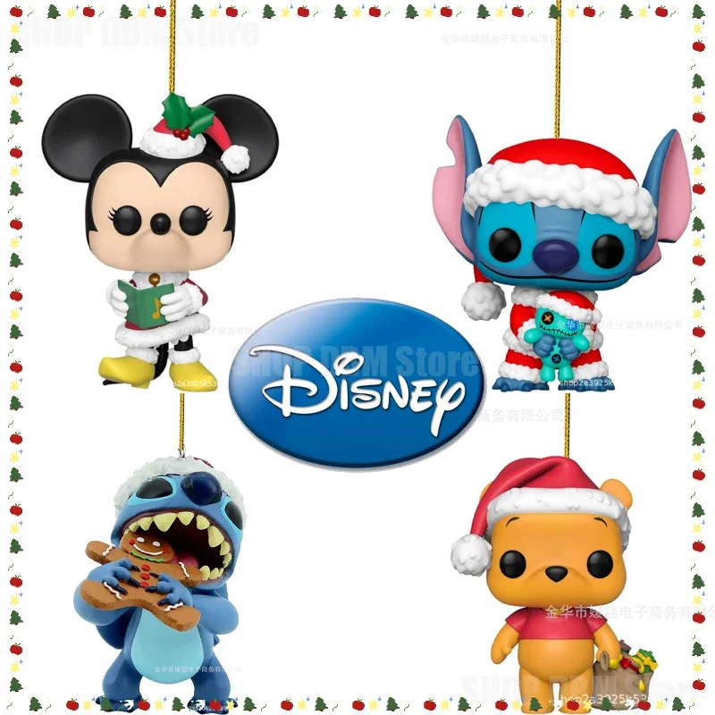 Disney Mickey Mouse Stitch Cristmas Pendants Christmas Decorations For Home Xmas Tree Christmas Ornaments Navidad Decor New Year