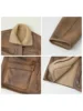 CHIC VEN Women's Jackets Thick Warm Solid Suede Reversible Jacket Motorcycle Outer Coat Loose Female Overcoat Winter Autumn 2023 4