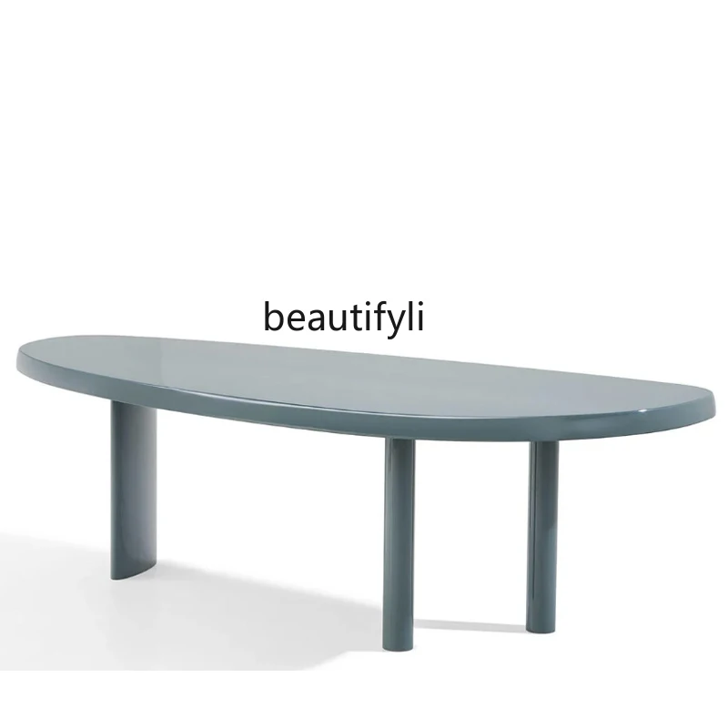 

Nordic Style Irregular Dining Table Special-Shaped Kitchen Island Cream Style Desk Personalized Creative Conference Table