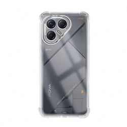 Shockproof Airbag Full Protection TPU Soft Case - Protective Cover s Coque for Pova 7 4G LJ6 (Transparent)