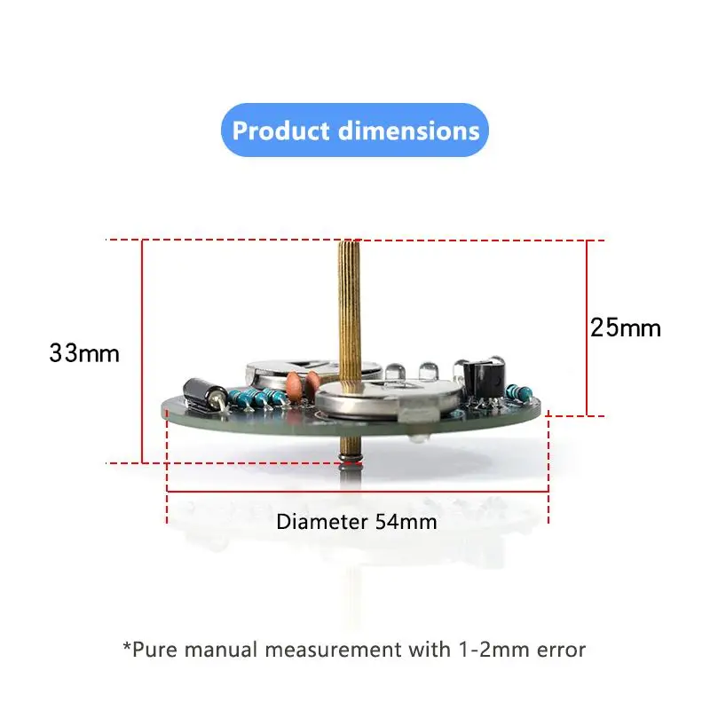 LED Rotating Gyroscope DIY Kit Blinking Lights Circuit Board Soldering Practice Electronics Kit For Beginner Soldering Learning