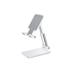 Adjustable Universal Desktop Phone and Tablet Holder Stand (WHITE)