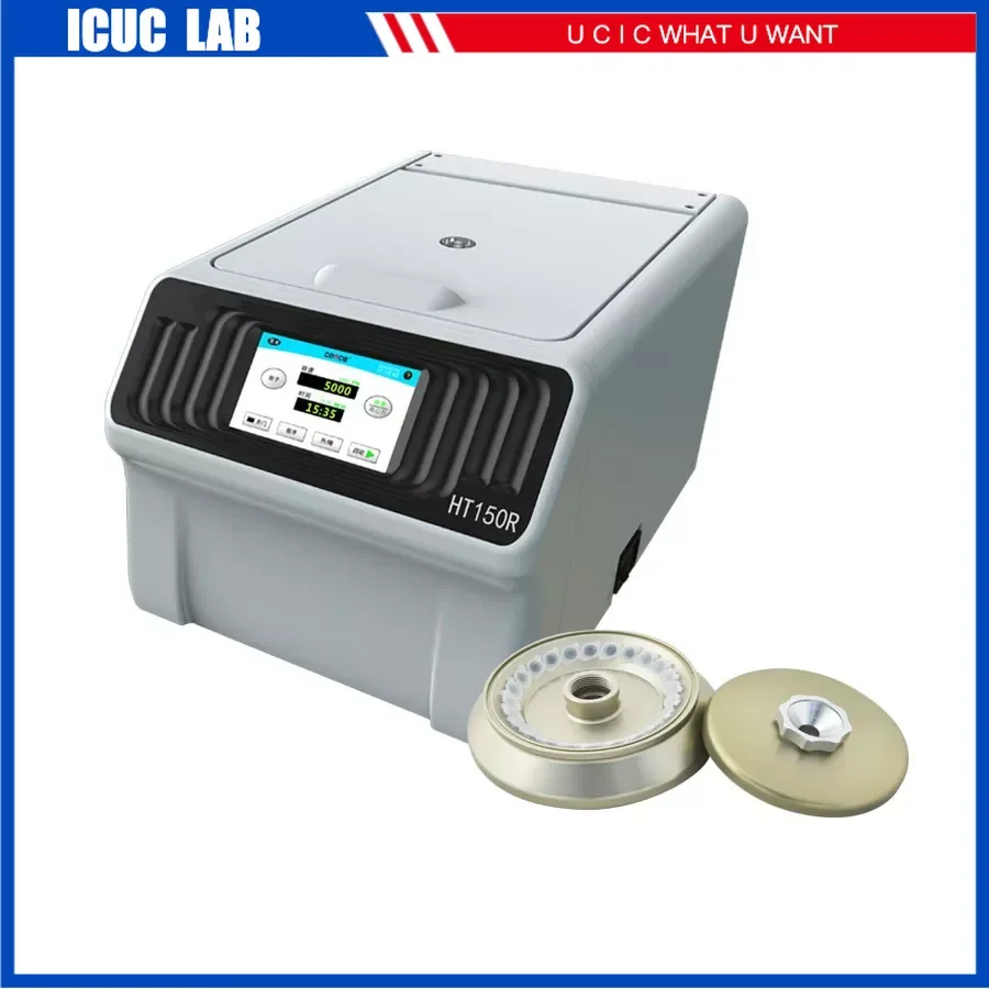 Tabletop High Speed Laboratory Centrifuge Machine with 24x15ml Angle Rotor Refrigerated Centrifuga Max Speed 15000rpm HT150R