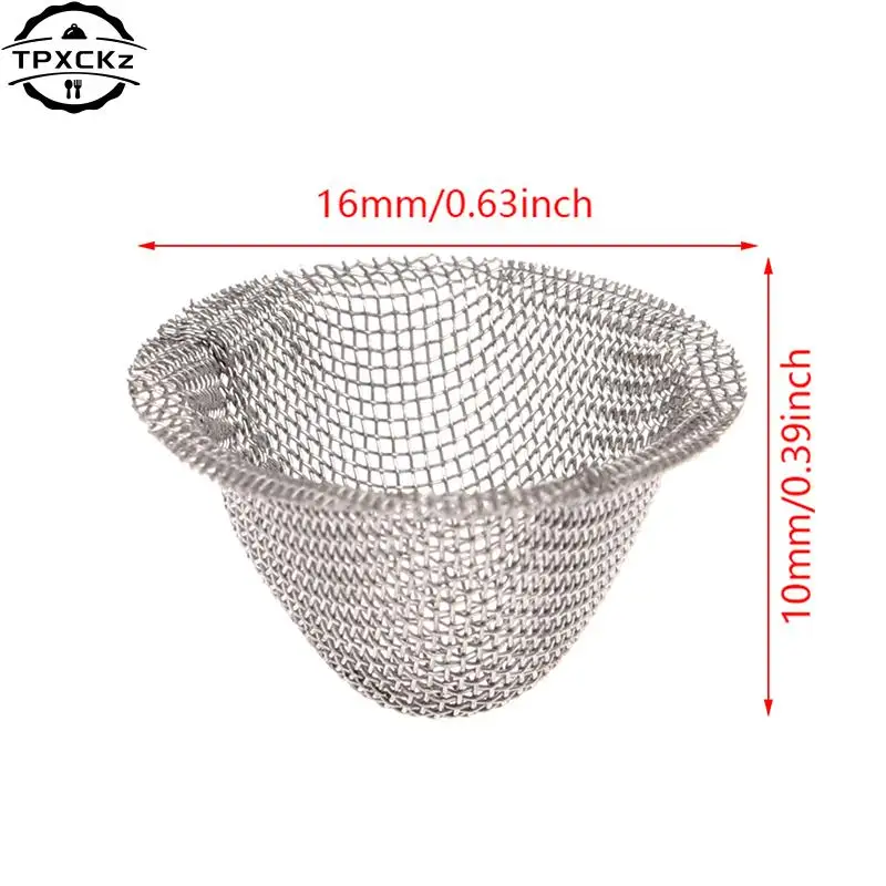 Tobacco Smoking Pipe Metal Filter Ball Stainless Steel Screen Pipes Tube Cap Filter Mesh Household Tobacco Accessories 10pcs
