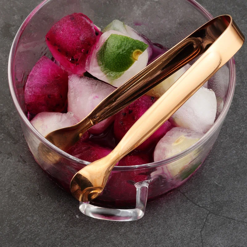 Premium Ice Tongs Mini Sugar Tongs Stainless Steel Small Kitchen Tongs Appetizer Serving Tongs Food Clip Party Bar Accessories (1)