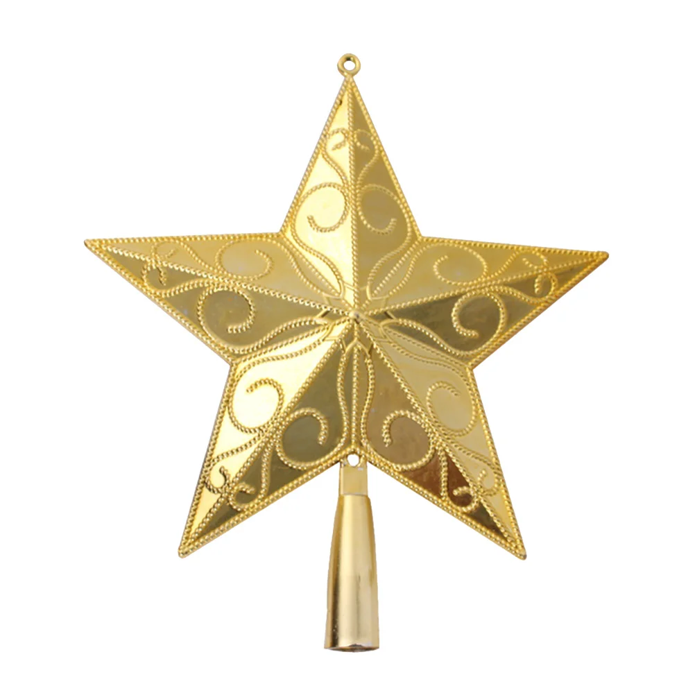 

20 Cm Glitter Holiday Tree Topper Christmas Sparkling Home Decor Star Metal Festival Treetop Decorations