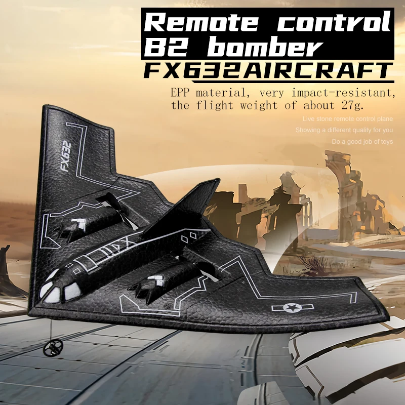 B2 RC Plane 2CH FX632 Remote Control Glider 2.4G 34cm Wingspan Airplane Aircraft Drone Toys For Adul Children Boys_voghion.com