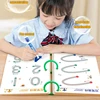 136Page Children Montessori Drawing Toy Pen Control Training Color Shape Math Match Game Set Toddler Learning Educational Toy 2
