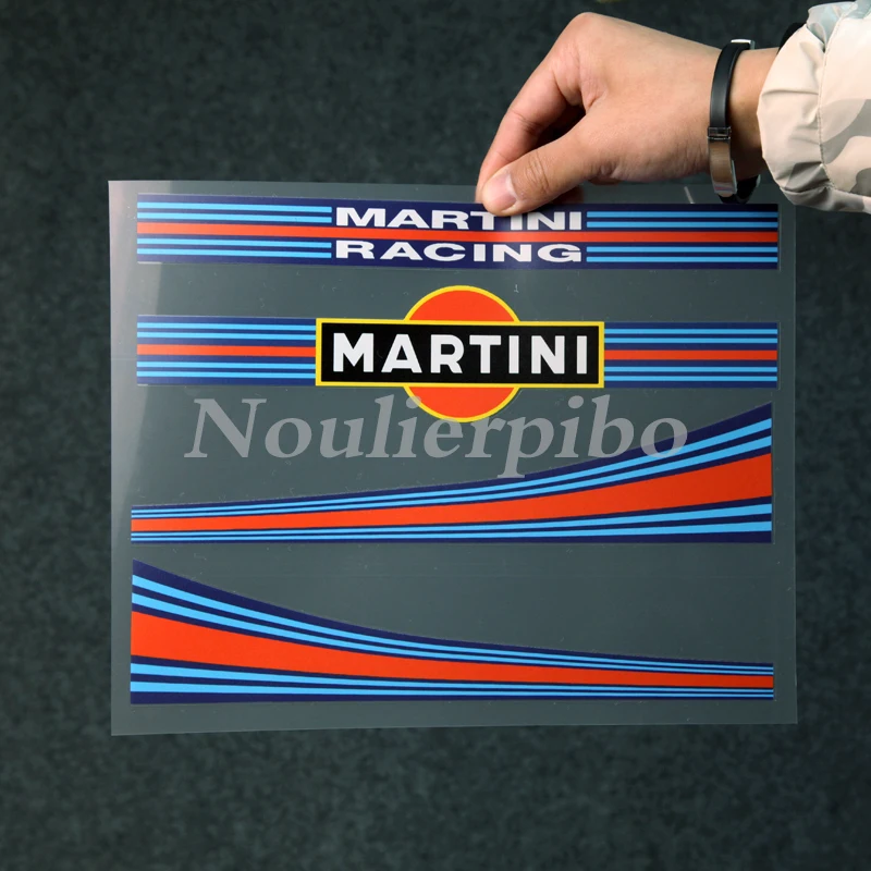 Martini Racing Aufkleber Set - 2 Stück 17cm Für Auto & Motorrad