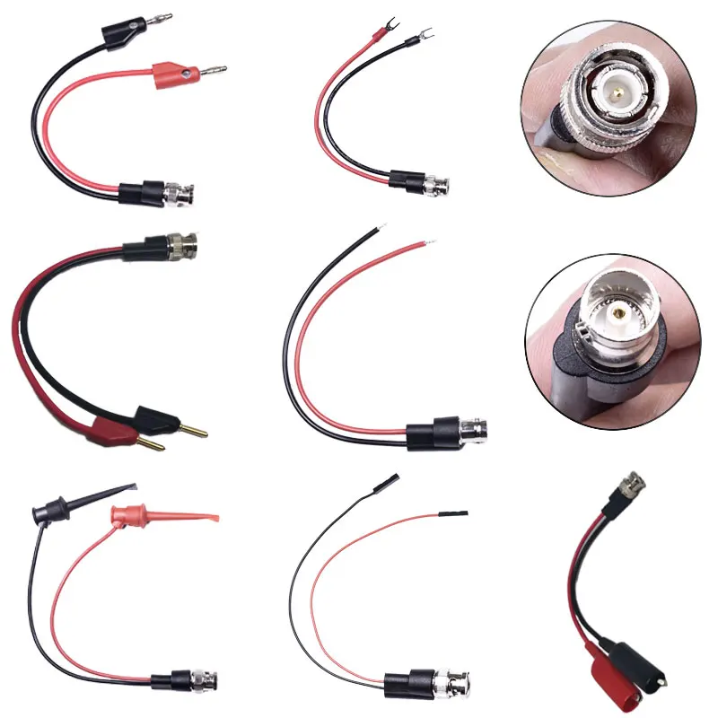 BNC to BNC Coaxial Cable Crocodile Chip Multimeter Test Hook BNC to BNC Coaxial Cable Crocodile Chip Multimeter Test Hook