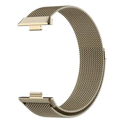 Milanese Magnetic Loop Metal Strap with TPU Case and Screen Protector Film for Huawei Watch Fit 4 (Vintage Strap)