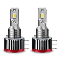 High and Low Beam H7 LED Headlight Bulbs - Advanced Canbus Halogen Replacement System - 6500K (H15)