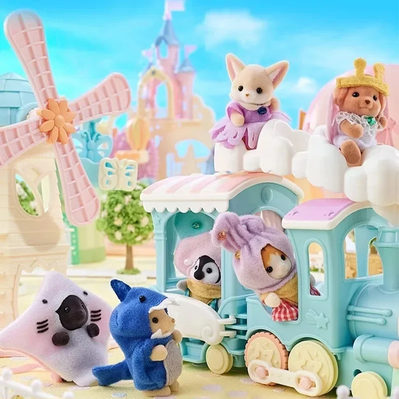 

A Et Sylvanian Families Anime Girl Figures Toys Chocolate Rabbit Wedding Set Figurine Pvc Room Decoration Halloween Gift For Ki