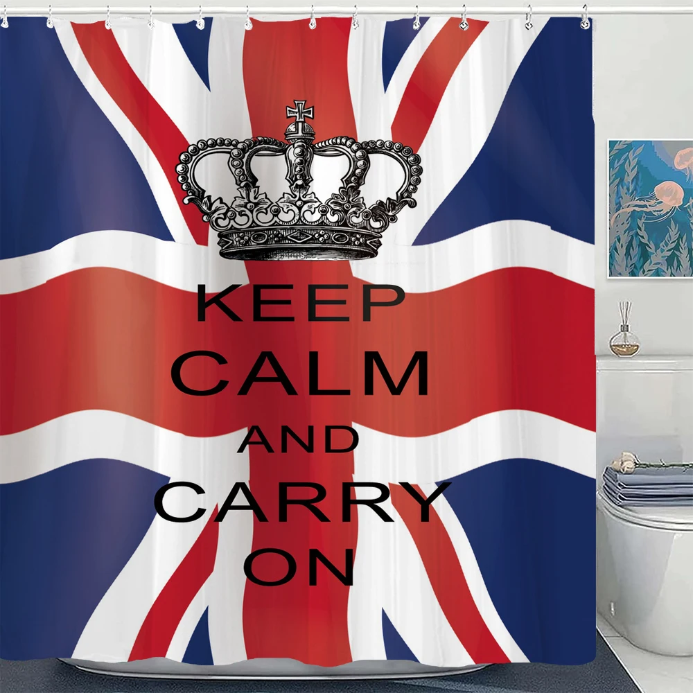 

Душевая занавеска Union Jack, водонепроницаемые шторы для ванной, штора из полиэстера с британским флагом, штора для домашнего декора