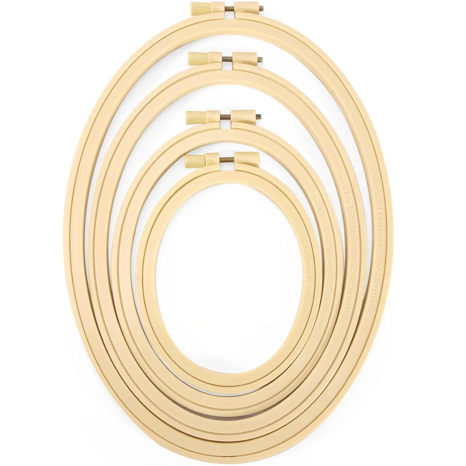 Elipsoid Embroidery Hoop PET DIY Handmade Cross Stitch Embroidery Hoop Set Plastic For Needle Crafts Sewing Tool