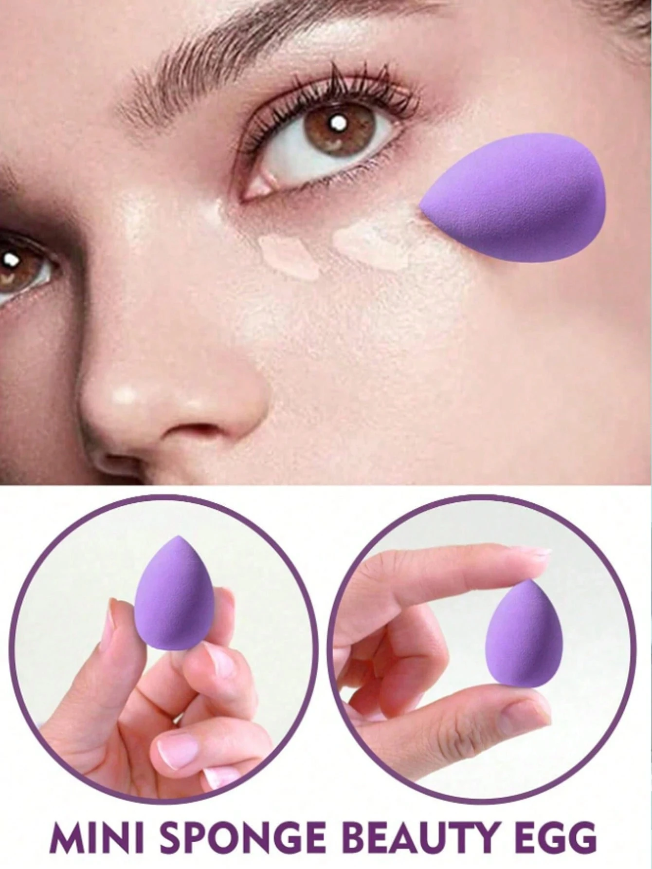 3/20/60Pcs Portable Reusable Water Drop Shape Mini Blender Sponge Beauty Cosmetic Foundation Cosmetic Sponge Makeup Blender