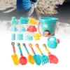 18x Beach Toys Set Fun Bath Tub Sand Game Includes Vehicles, Castles,Shovel, 1