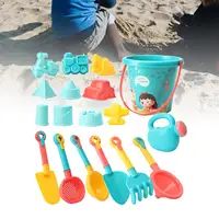 18x Beach Toys Set Fun Bath Tub Sand Game Includes Vehicles, Castles,Shovel, 1