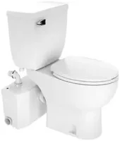 Macerating Upflush Toilet Kit with Standard Bowl White Toilet Bowl  Squat Toilet Tank Button Single Push 1