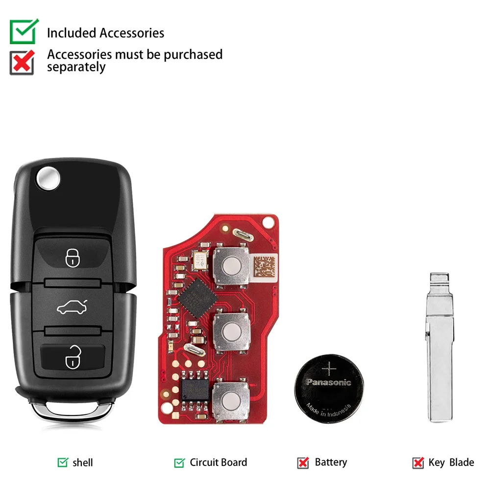 1PC XHORSE XKB520EN Second Generation Wired Remote Supports Wireless Programming For VVDI Key Tool