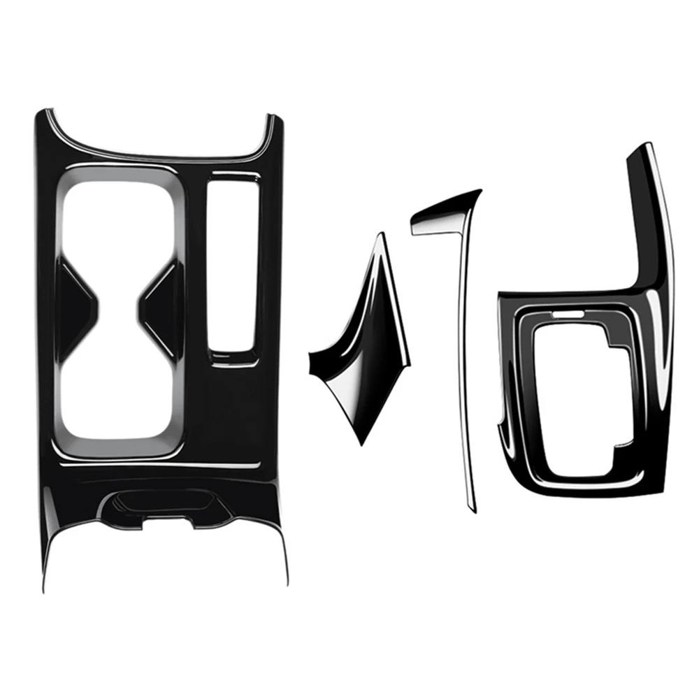 

Car Center Console Cup Holder Gear Panel Decoration Cover Trim Stickers for -V Vezel 2021 2022 Glossy Black RHD
